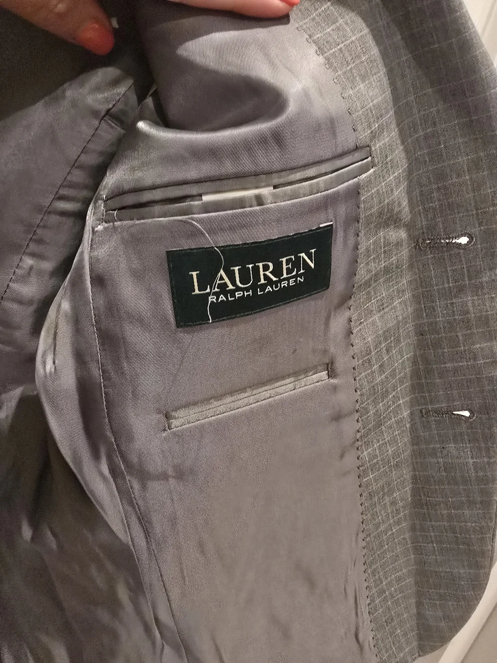 Ralph Lauren Light Gray Windowpane Sport Coat